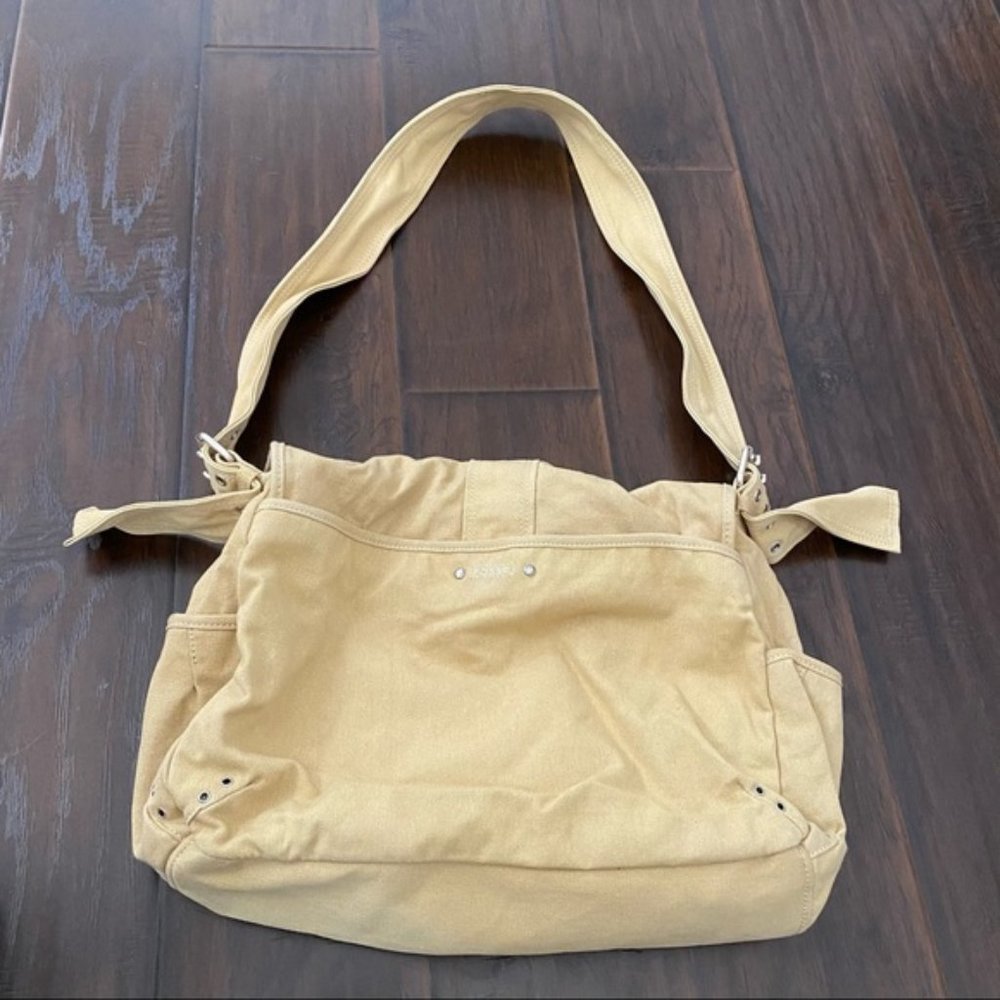 Fossil women’s Cavnvas beige Handbag